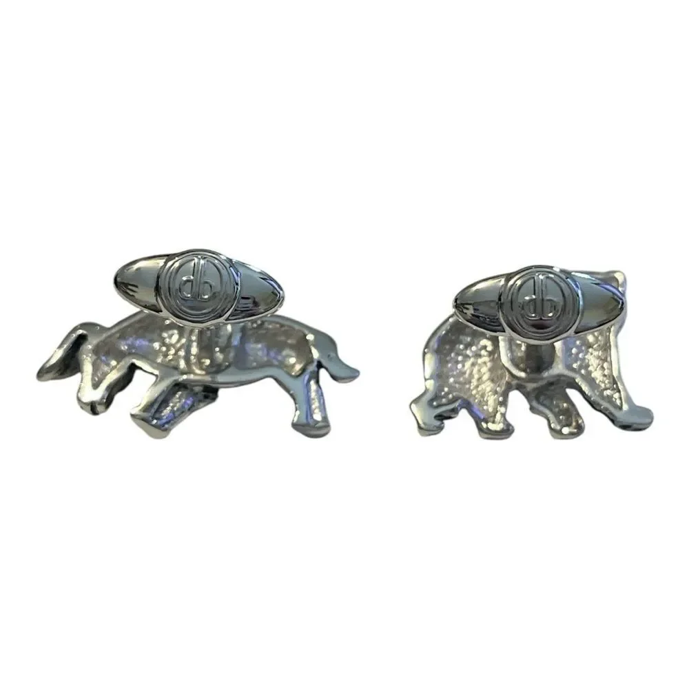 MEN'S DOLAN & BULLOCK STERLING SILVER BULL & BEAR CUFFLINK SET -NWOT-